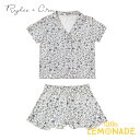 【Rylee Cru】blue floral bedtime pajama set【4-5歳/6-7歳/8-9歳】 RC328VYB 2021SS パジャマ 半袖 ライリー＆クルー おしゃれ 子供服 リトルレモネード アパレル SALE 24SALE