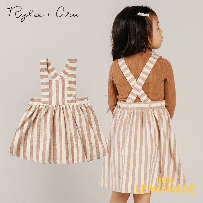 【Rylee＋Cru】 PINAFORE DRESS　RETRO STRIPE 【6-7歳/8-9歳】 RC257RS 21AW ジャンプスカート ワンピース ライリー＆クルー ストライプ 女の子 子供服 リトルレモネード アパレル SALE