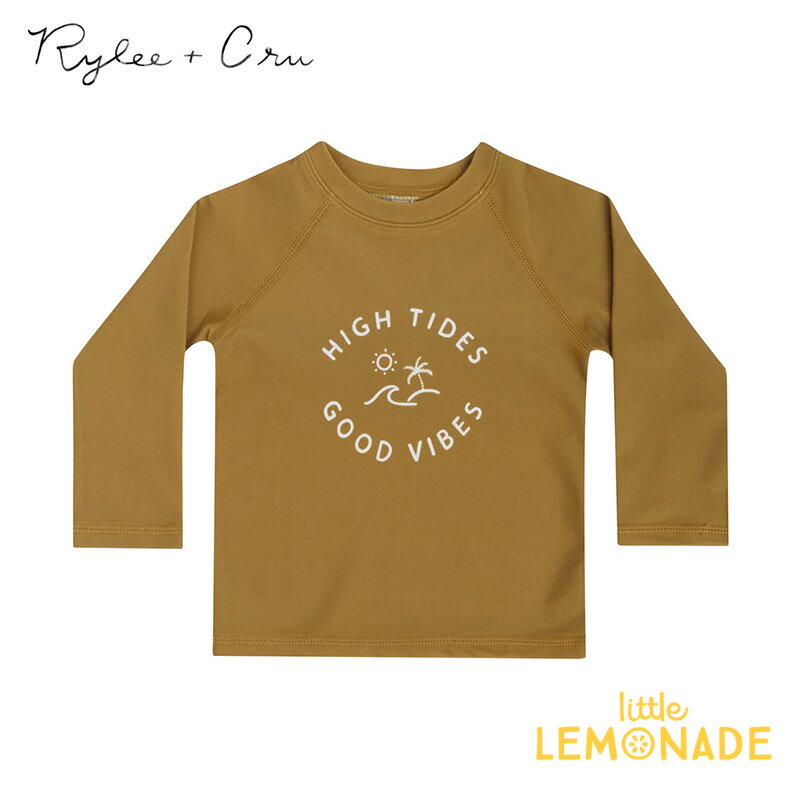 【Rylee＋Cru】 RASH GUARD OCHRE 【2-3歳】 水着 ラッシュガード 男の子 トップス ベビー 子供服 ライリーアンドクルー RC238AIR リトルレモネード SS23 YKZ SALE 24SALE