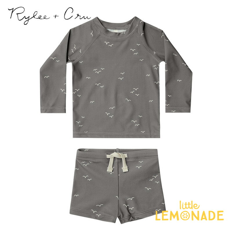 【Rylee＋Cru】 RASH GUARD BOY SET FLIGHT 【6-12か月】 水着 ラッシュガード パンツセット 男の子 ベビー 子供服 ライリーアンドクルー RC253INK リトルレモネード SS23 YKZ SALE 24SALE