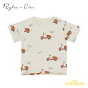 【Rylee+Cru】RAW EDGE TEE 【2-3歳/4-5歳】MOPED キッズ Tシャツ モペット バイク イラスト トップス 半袖 総柄 ユニーク こども服 ベビー服 キッズ服 リトルレモネード ライリーアンドクルー アパレル RC100RROK SS25SALE KTZ