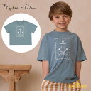 【Rylee+Cru】RELAXED TEE 【2-3歳/4-5歳/6-7歳】ANCHOR キッズ Tシャツ ブルー マリン イラスト トップス 半袖 総柄 ユニーク こども服 ベビー服 キッズ服 リトルレモネード ライリーアンドクルー アパレル RC557TANO SS25SALE KTZ
