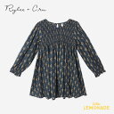 ライリーアンドクルー CAPRI DRESS (12-18か月/2-3歳/4-5歳) VINTAGE BLOOM ワンピース Rylee+Cru 長袖 シャーリング ドレス クラシカル 花柄 かわいい ネイビー オケージョン キッズ 子ども ベビー服 リトルレモネード RC679NSUQ AW25 KTZ