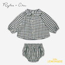 ライリーアンドクルーNELLIE SET (6-12か月/12-18か月) NAVY CHECK ブラウス&ブルマ 上下セット Rylee+Cru チェック柄 襟付き ベビー 子ども ベビー服 出産祝い 出産準備 リトルレモネード RC572NSUQ AW25 KTZ