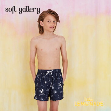 【Soft gallery】 宇宙デザイン トランクスタイプ 水着 【4歳/6歳/8歳】 SWIM PANTS DANDY 男の子 男子 キッズ 子供用 スイムパンツ ショートパンツタイプ UPF 50+ 夏 スイミング 旅行 プール あす楽 リトルレモネード ソフトギャラリー 子供服 アパレル SS