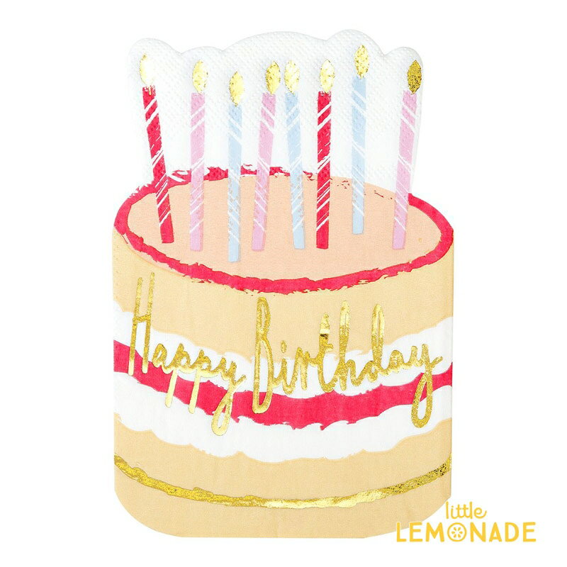  バースデーケーキデザイン ペーパーナプキン紙ナプキン 誕生日 ペーパータオル birthday Rose Cake Shaped Napkins テーブルコーディネート パーティー テーブルウェア  あす楽 リトルレモネード TT_rose_ss
