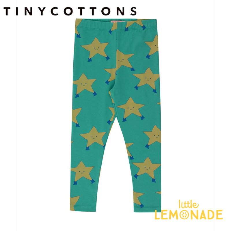 【tinycottons】 DANCING STARS PANT 【2歳/3歳/4歳】 レギンス パンツ ズボン ボトムス キッズ 星 スター グリーン 男の子 女の子 ユニセックス 子供服 アパレル リトルレモネード タイニーコットンズ ss24 あす楽 SS24-040 KTZ