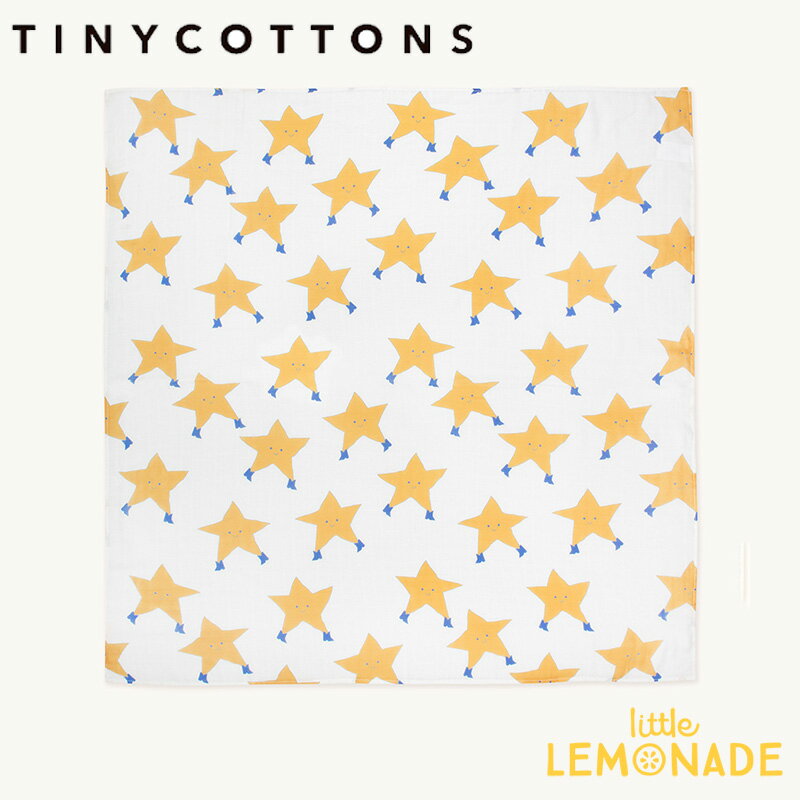 【tinycottons】DANCING STARS SWADDLE おくるみ スワドル スター ブランケット モスリンコットン コットン100 出産祝い ニューボーン ベビー布団 イエロー 星 ユニーク おしゃれ ベビー服 アパレル タイニーコットンズ リトルレモネード ss24 あす楽 SS24-360-104 KTZ