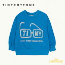 【tinycottons】 TINY GLASSES SWEATSHIRT【2歳/3歳/4歳/6歳】blue スウェット 長袖トップス ロンT トレーナー コッ...