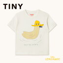 タイニーコットンズ DUCK GRAPHIC TEE 3歳/4歳 TINYCOTTONS off-white キッズ Tシャツ トップス 半袖 ダック イラスト ユニーク 子ども おしゃれ 男の子 女の子 アパレル 98cm/104cm リトルレモネード SS25SALE-078-104 TMPZ