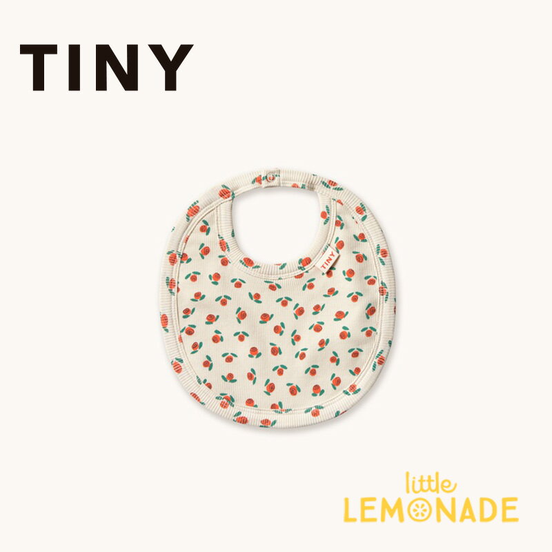 タイニーコットンズ TINY ROSES RIB BIB off-white ローズ バラ柄 スタイ よだれかけ ビブ リブ素材 赤ちゃん 新生児 出産祝い ギフト 出産準備 花柄 女の子 ベビー服 かわいい ユニーク おしゃれ アパレル リトルレモネード TINYCOTTONS SS26-104 104 KTZ