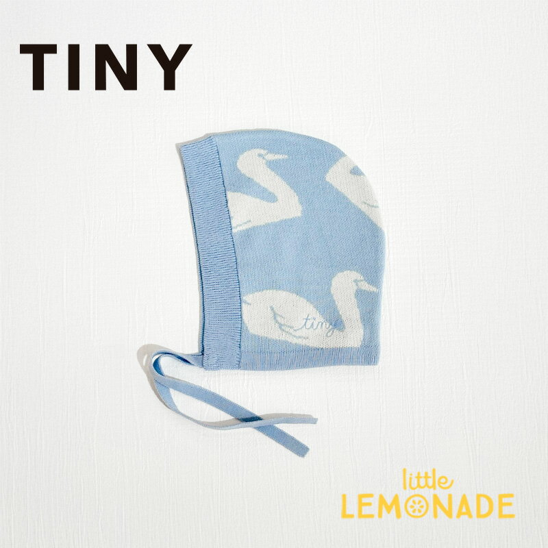 タイニーコットンズ BIG SWANS BONNET washed blue ボンネット ニット 帽子 スワン 白鳥 男の子 スカイブルー おしゃれ かわいい ベビー キッズ 出産準備 出産祝い ギフト プレゼント ベビー服 アパレル リトルレモネード TINYCOTTONS SS26-385 L15 KTZ