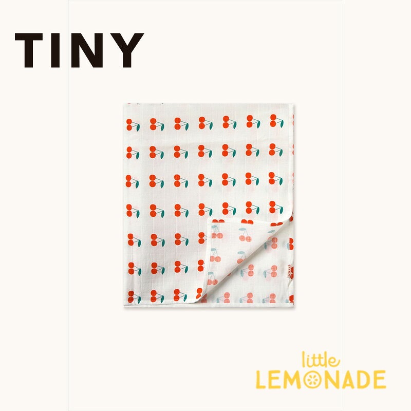 タイニーコットンズ CHERRIES SWADDLE off-white おくるみ スワドル さくらんぼ柄 コットン100% 新生児 ねんねグッズ 赤ちゃん おしゃれ かわいい ベビー キッズ 出産準備 出産祝い ギフト プレゼント ベビー服 アパレル リトルレモネード TINYCOTTONS SS26-484 104 KTZ