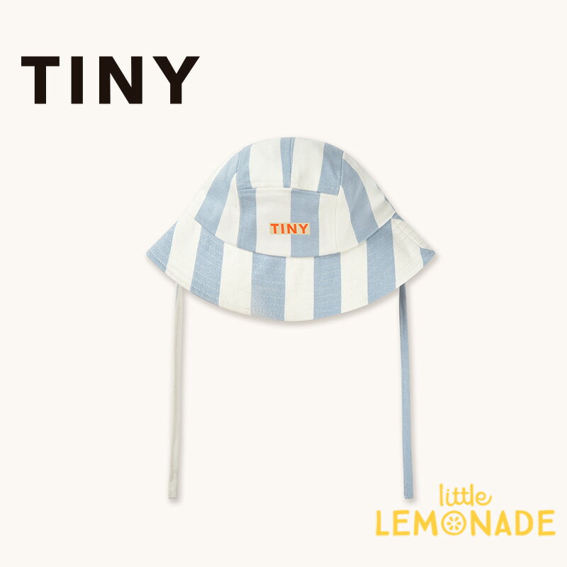 タイニーコットンズ BLUE STRIPES BUCKET HAT 【M(50/52)・L(54/56)】 washed blue バケットハット ブルーストライプ キッズ 帽子 あご紐 付き 日よけ バケハ ストライプ かわいい おしゃれ コットン100% 子ども リトルレモネード TINYCOTTONS SS26-493 L15 KTZ