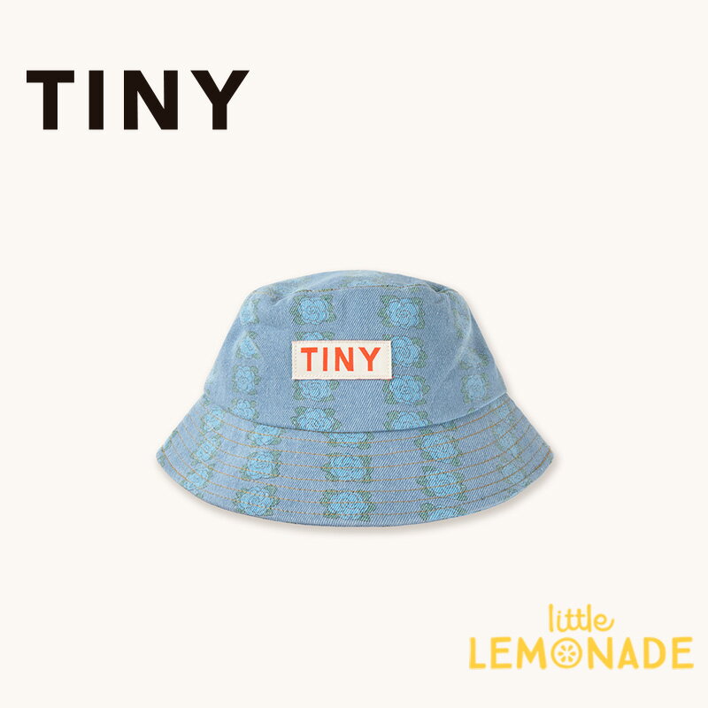 タイニーコットンズ BLUE FLOWERS BUCKET HAT 【M(50/52)・L(54/56)】 light wash denim バケットハット ブルーローズ デニム キッズ 帽子 日よけ バケハ バラ かわいい おしゃれ コットン100% 子ども リトルレモネード TINYCOTTONS SS26-502 T10 KTZ