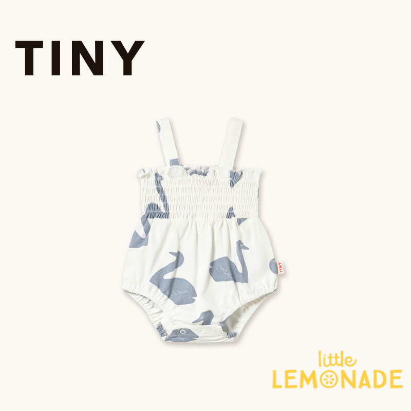 タイニーコットンズ BIG SWANS KNITTED BODY 【6か月/12か月】 off-white 袖なし ロンパース スワン柄 白鳥 ベビー 赤ちゃん 新生児 出産祝い 出産準備 ベビー服 70cm 80m オーガニックコットン リトルレモネード TINYCOTTONS SS26-218 104 KTZ