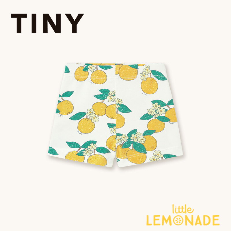 タイニーコットンズ ORANGES BABY SHORT LEGGINGS 【6か月/12か月/24か月】 off-white ベビーパンツ ショート丈 レギンス コットン 総柄 オレンジ 白 おしゃれ 赤ちゃん 出産祝い ベビー服 70cm 80cm 90cm アパレル リトルレモネード TINYCOTTONS SS26-066 104 KTZ