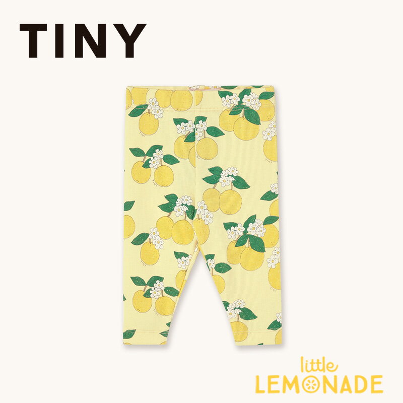 タイニーコットンズ ORANGES RIB BABY PANT 【6か月/12か月】 mellow yellow ベビーパンツ リブ コットン レギンス 総柄 オレンジ イエロー レモン おしゃれ 赤ちゃん 出産祝い ベビー服 70cm 80cm 90cm アパレル リトルレモネード TINYCOTTONS SS26-223 L16 KTZ
