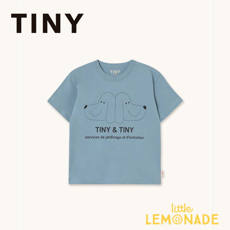 タイニーコットンズ TINY & TINY BLACK GRAPHIC TEE 【2歳/4歳/6歳】 grey ドッグ イラスト グレー キッズ ベビー 半袖 Tシャツ トップス ユニーク 子ども服 おしゃれ かわいい アパレル リトルレモネード TINYCOTTONS SS26-113 N03 KTZ