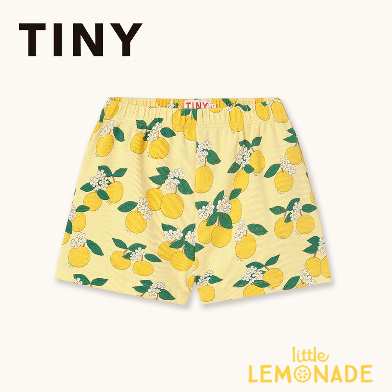 Rakuten - タイニーコットンズ ORANGES RIB SHORT 【2歳/3歳/4歳】 mellow yellow キッズ ベビー パンツ ズボン ボトムス リブ コットン イラスト オレンジ レモン イエロー トップス ユニーク 子ども服 おしゃれ かわいい アパレル リトルレモネード TINYCOTTONS SS26-113 KTZ