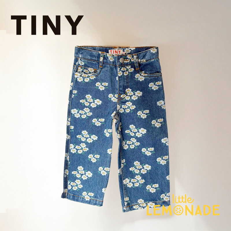 乐天商城 - タイニーコットンズ BLOSSOMS DENIM JEANS 【3歳/6歳】 medium wash denim ジーンズ デニム Gパン 花柄 イラスト キッズ ベビー ストレート 子ども服 おしゃれ かわいい アパレル リトルレモネード TINYCOTTONS SS26-334 KTZ
