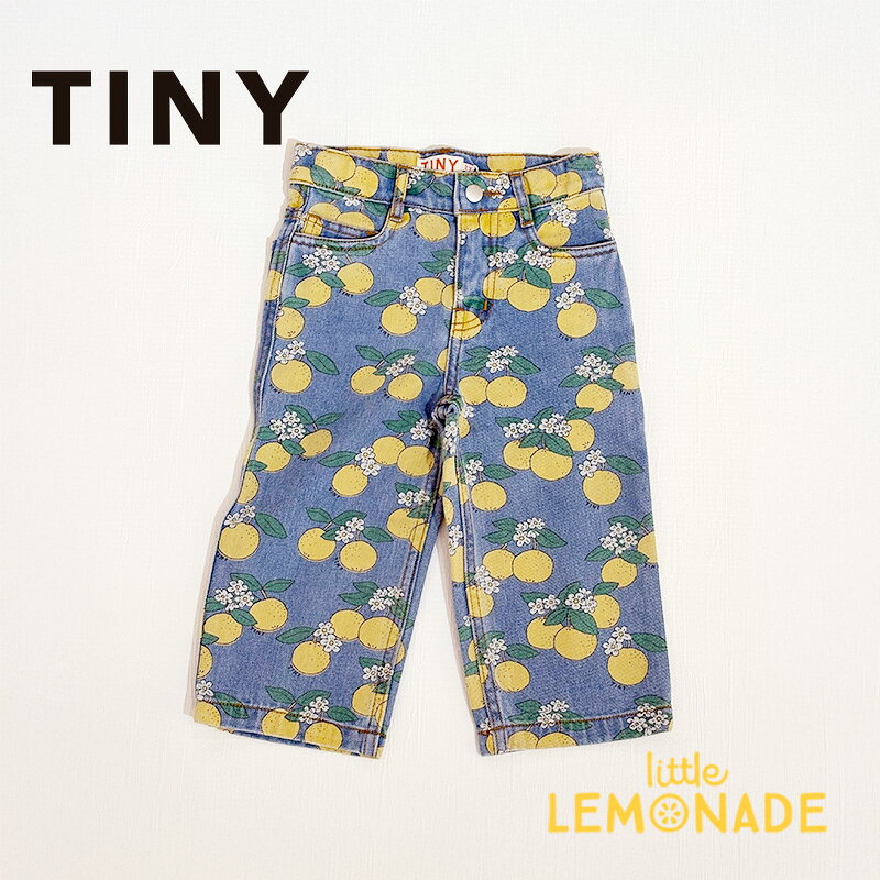 Rakuten - タイニーコットンズ ORANGES DENIM JEANS 【2歳/3歳/4歳/6歳】 light wash denim ジーンズ デニム Gパン レモン柄 イラスト キッズ ベビー ストレート 子ども服 おしゃれ かわいい アパレル リトルレモネード TINYCOTTONS SS26-362 T10 KTZ