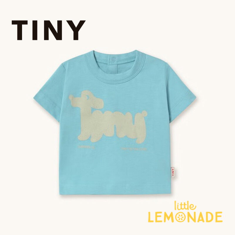 タイニーコットンズ TINY DOG GRAPHIC BABY TEE 【6か月/12か月/18か月/24か月】 light cyan ベビー 半袖 Tシャツ トップス ドッグ ロゴ シアン 赤ちゃん 新生児 出産祝い 出産準備 ベビー服 アパレル リトルレモネード TINYCOTTONS SS26-065 T13 KTZ