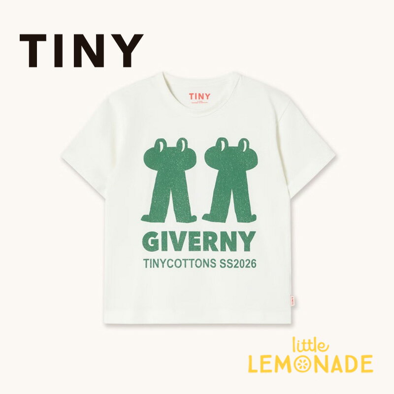 タイニーコットンズ FROG & FROG GRAPHIC TEE 【2歳/3歳/4歳/6歳】 off-white かえる イラスト キッズ ベビー 半袖 Tシャツ トップス カエル ユニーク 子ども服 おしゃれ かわいい アパレル リトルレモネード TINYCOTTONS SS26-043 104 KTZ