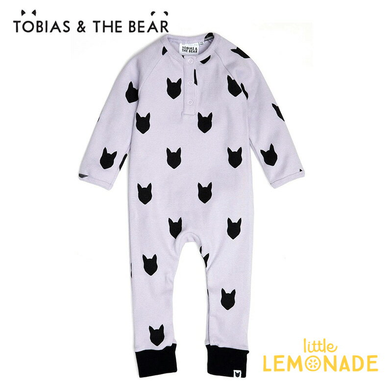 【Tobias & The Bear】 ライラックフォックス カバーオール 長袖長ズボン 【3-6/6-12/12-18/18-24か月】 Lilac Fox placket romper キツネ トビアスアンドザベアー ベビー 子供 男の子 女の子 ユニセックス おしゃれ リトルレモネード ベビー服 アパレル YKZ 24SALE