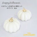 置物（ハロウィン向き） ハロウィン パンプキンアソート ／ ホワイト2個セット かぼちゃ 飾り 白 Helloween ハロウィーン 装飾 秋 オブジェ 置物 ディスプレイ 小物 デコレーション グッズ 白 イミテーション リトルレモネード