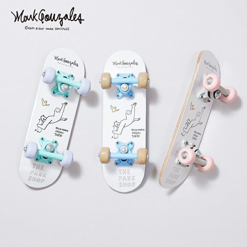  Mark Gonzales×THE PARK SHOP PARKBOY SKATEBOARD purple / pink / brown (TPS-385) マーク・ゴンザレス スケボー スケートボード インテリア ギフト プレゼント ディスプレイ あす楽 リトルレモネード