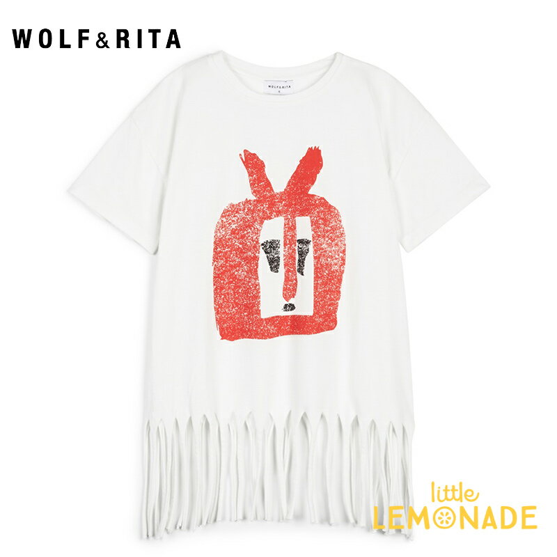 楽天リトルレモネード楽天市場店【WOLF&RITA】BIANCA ART TV T-shirt 【4歳】 半袖 フリンジ付き Tシャツ アートテレビ チュニック ベビー服 子ども服 トップス おしゃれ ウルフアンドリタ リトルレモネード アパレル SS23 YKZ WRSS23BIATV SALE 24SALE