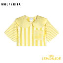 WOLF&RITA LEONILDE YELLOW STRIPES Blouse 6歳 ウルフアンドリタ ブラウス イエロー ストライプ 丸襟 半袖 ラウンドカラー 黄色 ベビー服 子ども服 トップス おしゃれ 122cm リトルレモネード アパレル SS23 WRSS23LEYST ★SALED