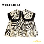 【WOLF&RITA】 ERMELIN DA ZEBRA BLACK Blouse 【2歳, 4歳,6歳】 ゼブラ柄 長袖 ブラウス シマウマ トップス ウルフアンドリタ ベビー服 子ども服 海外子ども服 リトルレモネード アパレル AW23 YKZ WRAW2 3ERZBK