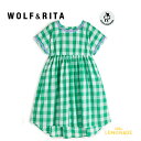  SILVIA VICHY GREEN ワンピース グリーン チェック柄 Dress 半袖 ウルフアンドリタ 子供服 海外子ども服 むすめ服 リトルレモネード アパレル YKZ SS24 WRSS24SILVGVICHY GREEN