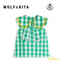 GABRIELA VICHY GREEN ブラウス Sleeveless blouse with round collar グリーン チェック柄 ノースリーブ 襟付き ウルフアンドリタ 子供服 海外子ども服 輸入こども服 リトルレモネード アパレル YKZ SS24 WRSS24GABVGVICHY GREEN