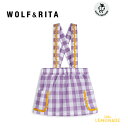 【WOLF＆RITA】CELINA VICHY LILAC【2歳・4歳・6歳】肩紐付き スカート Mini skirt with shoulder ストラップ付きスカート ボトムス ウルフアンドリタ 子供服 海外子ども服 輸入こども服 むすめ服 リトルレモネード アパレル YKZ SS24 WRSS24CELVLVICHY LILAC