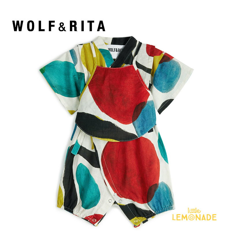 【WOLF&RITA】JINBEI FLOW 【6-12か月・12-18か月・18-24か月】 甚平 カラフル サークル クロスオーバースタイル ベビー服 子ども服 和テイスト おしゃれ ウルフアンドリタ リトルレモネード アパレル KTZ SS24 WRBSS24JIFLFLOW