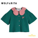 WOLF&RITA ESMERALDA EMERALD 4歳/6歳/8歳 ウルフアンドリタ Blouse ブラウス 襟つきシャツ ビックカラー バイカラー トップス Tee 半袖 子ども服 海外子ども服 輸入こども服 110cm/122cm/134cm リトルレモネード アパレル GBLO01030012505 SS25SALE TMPZ
