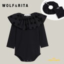 ウルフアンドリタ AURORA DUNKEL (6-12か月/12-18か月/18-24か月) WOLF&RITA ベビーロンパース Bodysuit 付け襟 ブラック ドット ボディ 長袖 2way ベビー服 子ども服 海外子ども服 74cm/86cm/92cm リトルレモネード アパレル PAWRYBDS0283059.AW25.17 KTZ