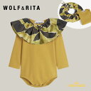 ウルフアンドリタ AURORA OLIVE (6-12か月/12-18か月/18-24か月) WOLF&RITA ベビーロンパース Bodysuit 付け襟 マスタード ボディ 長袖 2way ベビー服 子ども服 海外子ども服 74cm/86cm/92cm リトルレモネード アパレル PAWRYBDS0283059.AW25.18 KTZ