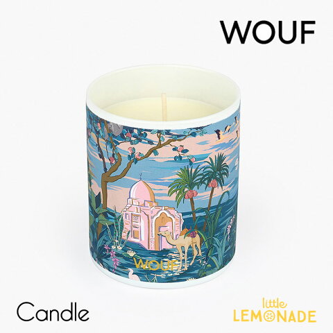 【WOUF】フレグランス キャンドル Delhi （グリーンティー,ナツメグ,カルダモン,タイム,ジャスミン,シダー,アンバー） デリー Vegetable Wax Candle ガラス ルームキャンドル 香り スペイン製 あす楽 リトルレモネード