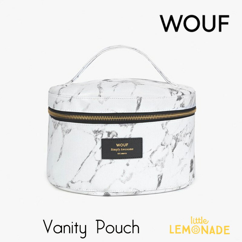 楽天リトルレモネード楽天市場店【WOUF】 バニティポーチ 【White Marble 】 XL Beauty 白 大理石 マーブル おしゃれ pouch メイクアップバッグ メイクポーチ 化粧ポーチ ポーチ 小物入れ 旅行ポーチ 化粧品入れ（WOOUF!） あす楽 リトルレモネード