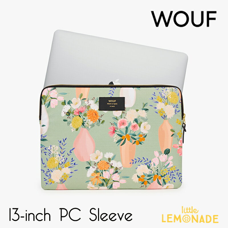 【WOUF】 Aida 13インチ PCケース パソコン用スリーブ 花 花柄 Macbook Pro 13inch PC Sleeve パソコンケース 大人 女の人 男の人 おしゃれ レディース ノートブック notebook ラップトップケース あす楽 リトルレモネード