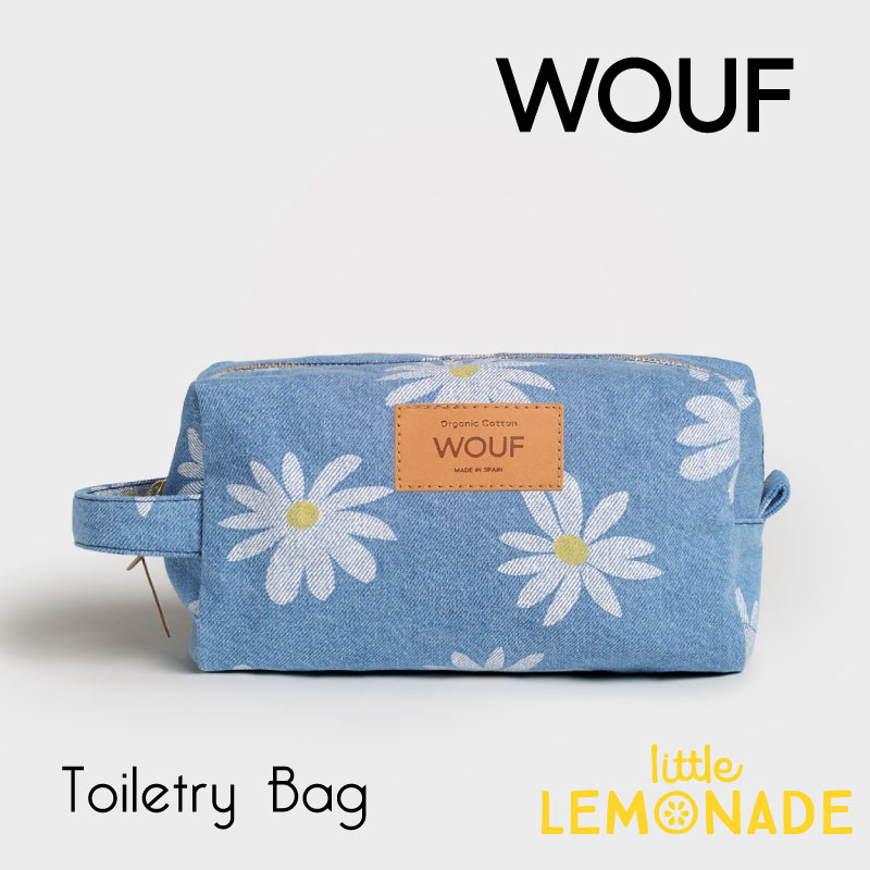 化粧ポーチ Drew Toiletry Bag マチ付きポーチ デニム生地 トイレタリーバッグ オーガニックコットン 100% 花 マーガレット デイジー 花柄 女性向けギフト 筆記用具入れ 小物入れ 筆箱 化粧品 バッグインバッグ 旅行ポーチ MBD230020 あす楽 リトルレモネード