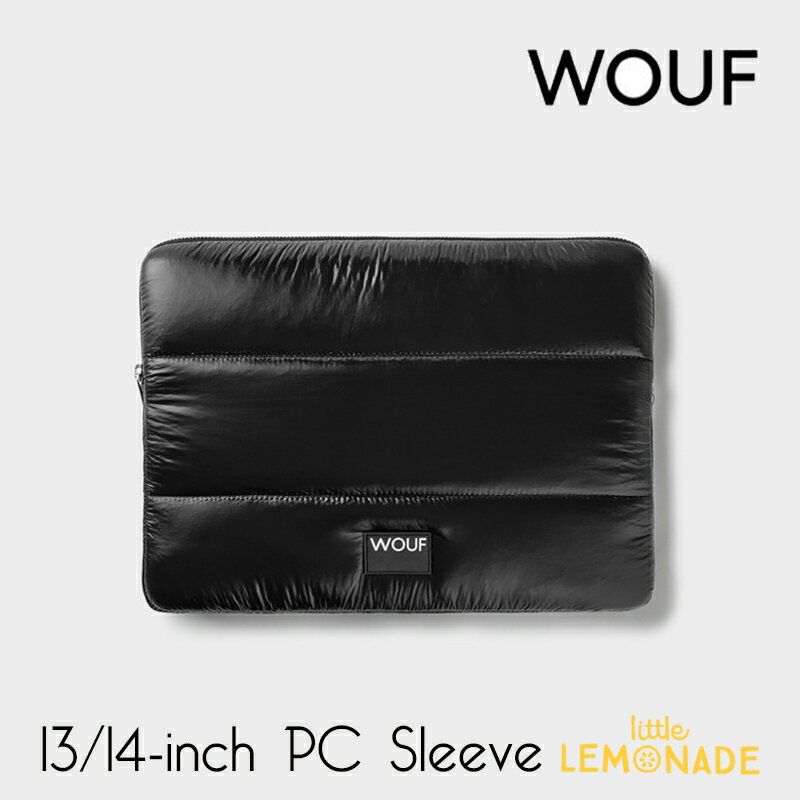 ウッフ PCケース 【WOUF】Black Glossy 13インチ&14インチ PCケース Black Glossy Laptop Sleeve 13" & 14" 黒 無地 パソコン用スリーブ 13inch 14inch PC Sleeve パソコンケース 大人 おしゃれ ノートブック notebook ラップトップケース ウーフ SQ230046 あす楽 リトルレモネード