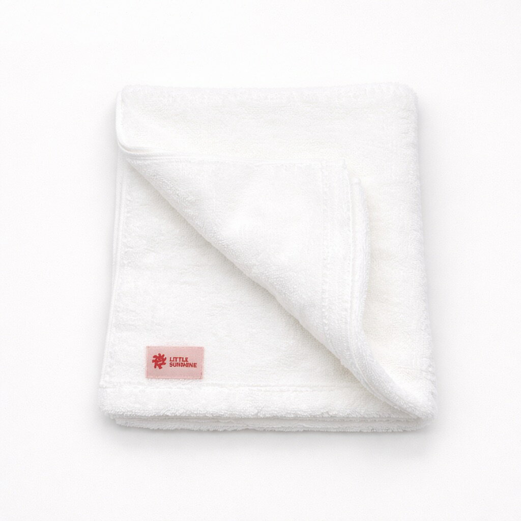 LITTLE SUNSHINE フェイスタオル 日本製 ホットマン 1秒タオル 約38×95cm ホワイト 綿100％