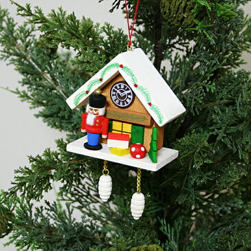 【クリスマス用品 】 ULBRICHT:ウルブリヒト・家時計・くるみ割り［ Christmas：クリスマスオーナメント ］