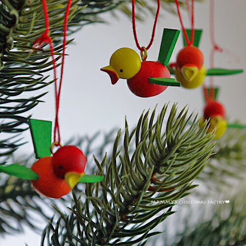 【クリスマス用品】ULBRICHT:ウルブリヒト・小鳥4羽セット［ Christmas：クリスマスオーナメント ］