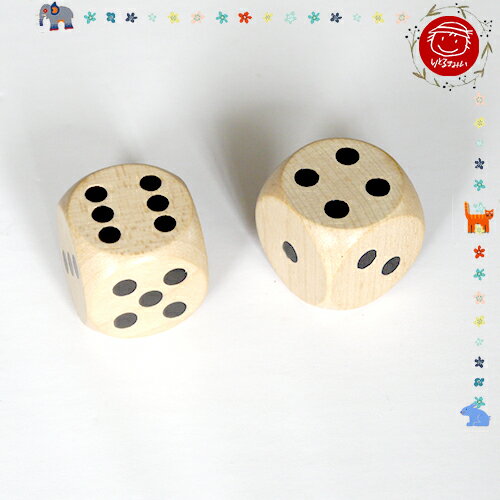 【知育玩具・ゲーム】遊びが広がる！木製サイコロ 3